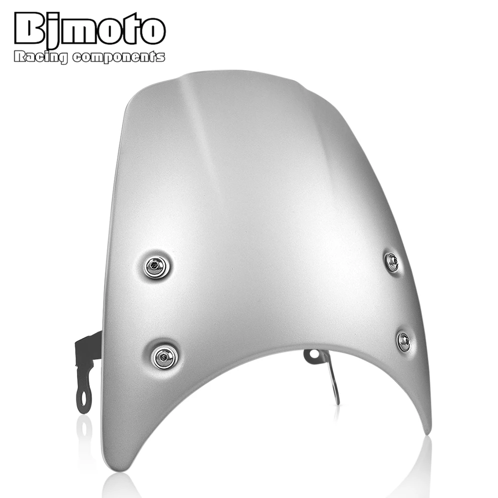 

BJMOTO Motorcycle Windscreen Windshield Wind Screen Shield with Mounting Holder Bracket For BMW R NINE T RNINET R9T 2014-2019
