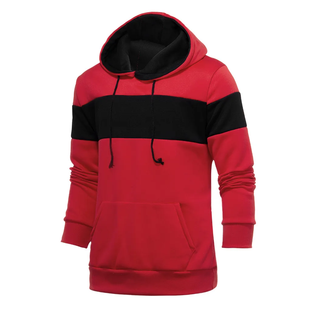 Stripes 3-color stitching Men Skateboarding Hooded Casual Jackets Long-sleeved Hooded Man Autumn Hoodies High quality