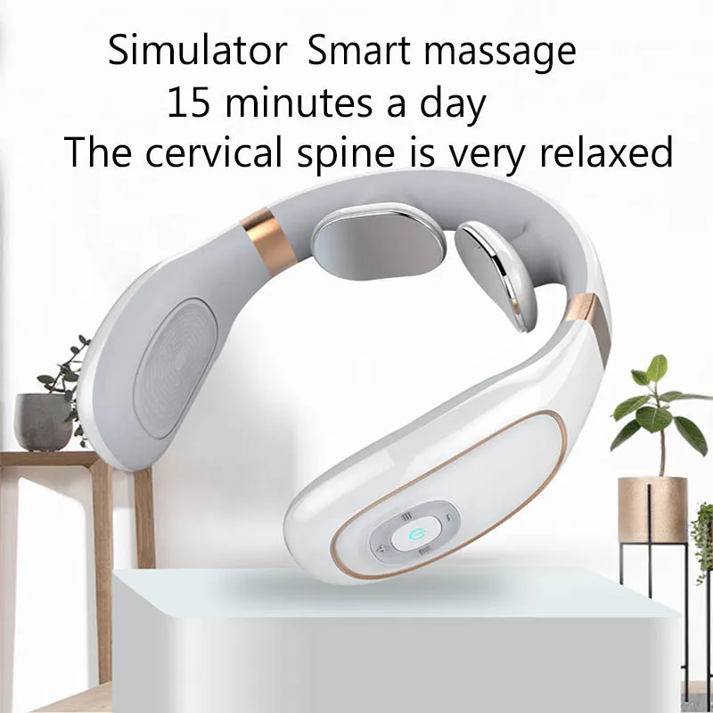 Three Modes Of  Simulation Human Massage Pulse Heating Physiotherapy Instrument Electromagnetic Intelligent Cervical Massager