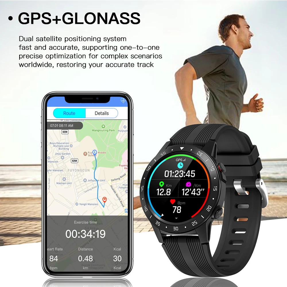 GPS Смарт часы для мужчин и женщин 2020 с компасом барометром Спорт на открытом