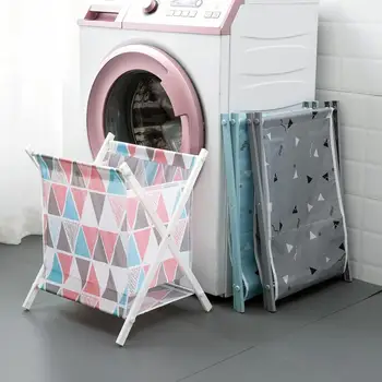 

1pc Oxford Folding Laundry Basket Clothes Hamper Laundry Bag Toy Sundries Storage Box Foldable Laundry Hamper with Iron Stand