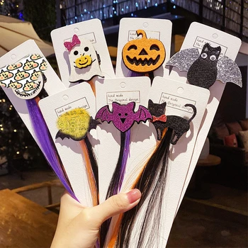 

Halloween Children's Wig Dress Up Hairpin Headdress Duckbill Clip Bat Pumpkin Hairpin Cosplay Decoration Festive Supplies