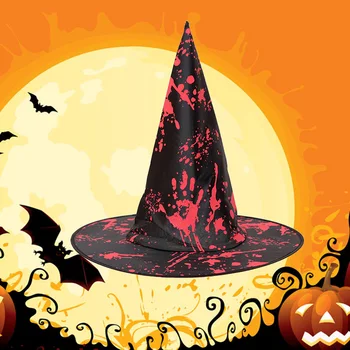 

Halloween Witch Hat with Blood Accessories for Halloween Masquerade Cosplay Party TY53