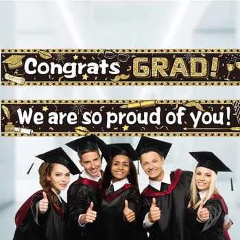 

Funny Graduation Decorations Banners 2020 Glittery We Are So-proud Of You Wall Hanging Banner For Party Gift Decoration