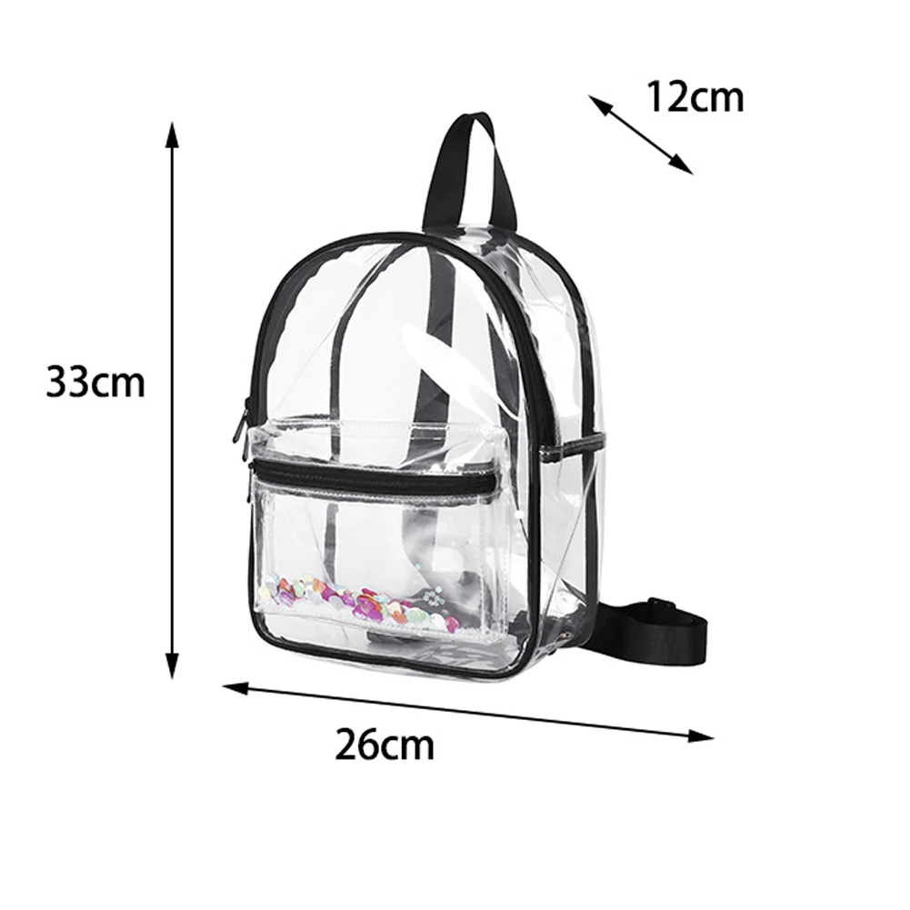 Большой прозрачный рюкзак ПВХ пластиковый, прочный рюкзак для школы, офиса, безопасности путешествий