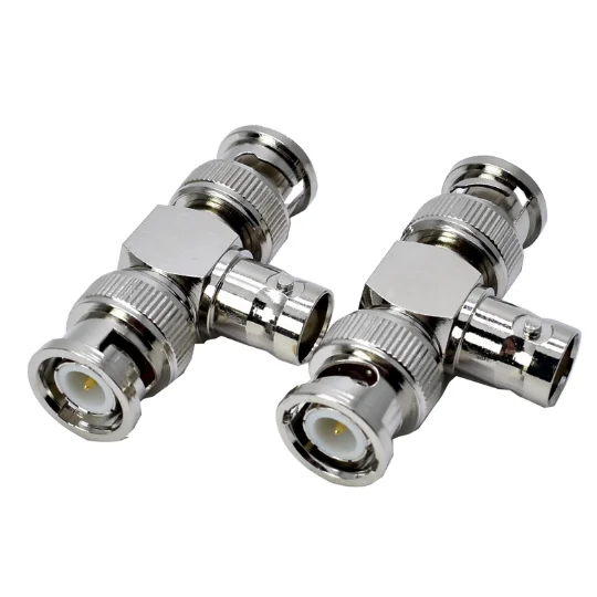 BNC Female To 2 Male T Type For CCTV Surveillance System  Connector Adapter