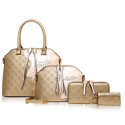 

2019 New Style Fashion Embossed Joint Handbag Shoulder Bag Oblique Bag Picture Assortments Bag Europe And America Trendy Bag