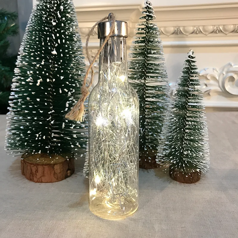 Рождественские украшения, люминесцентное свечение, Пластик Рождественские шары светодиодный ночной Светильник для дома украшения рождественская подвеска - Цвет: Bottle