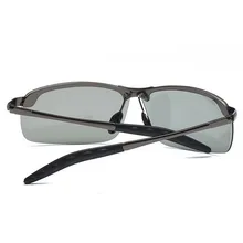 Фотохромные солнцезащитные очки для вождения, мужские Поляризованные обесцвечивающиеся солнцезащитные очки Хамелеон для мужчин, модные квадратные очки без оправы для вождения