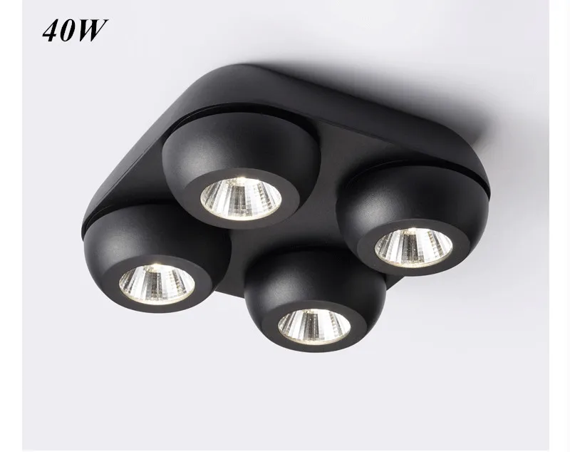 LED筒灯明装筒灯10w20w40w商用家用免开孔可旋转射灯吸顶灯三双头-tmall_12