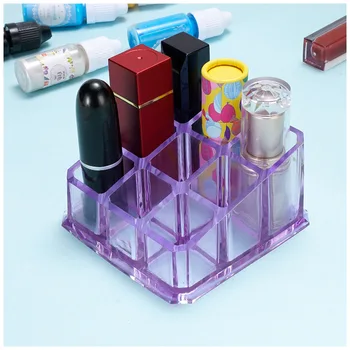 

Ins Hot Handmade 9-Slot Lipstick Organizer Silicone Molds Tray Accessories Designer DIY Art Casting Concrete Cement Resin Mold