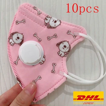 

10Pcs Mask Disposable child mask with breathing valve Mask Melt-blown fabric Mask Five layers Mask