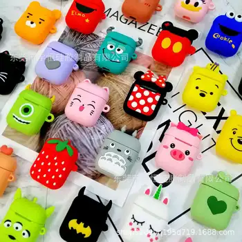 

For AirPods lovely animal Earphone Case Cute cat Cartoon silicon Protective Cover For AirPods 1/2 Case Headphone case funda