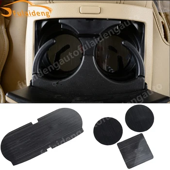 

For Toyota Land Cruiser Prado FJ150 2010-2017 Black titanium stainless steel Cup Holder Storage Box Pad Cover Car Styling 4pcs