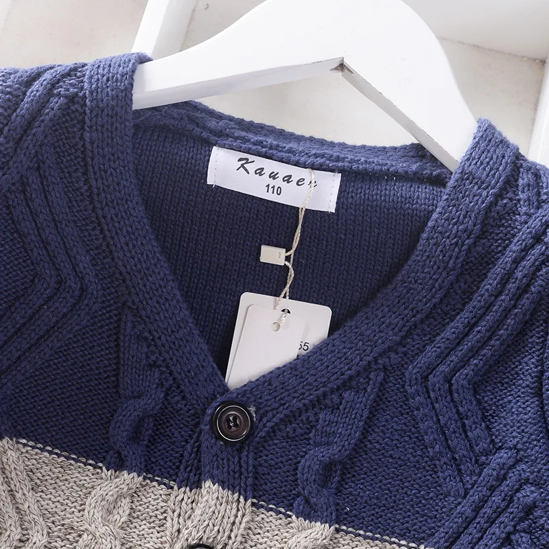 3-8Y Cardigan for Boys New Design Fashion Knitted Sweater Coat Kids Clothes Winter Warm Boy Sweater