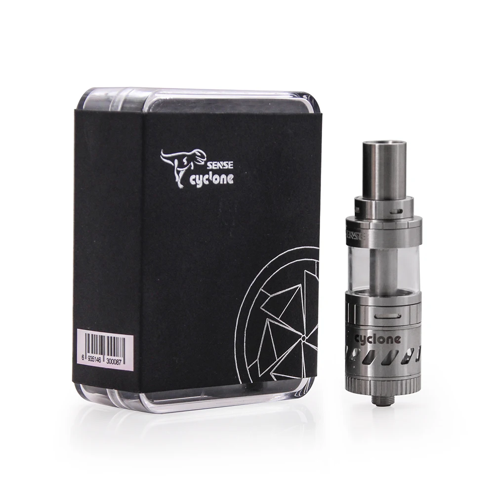 Original Sense Cyclone sub ohm vape tank Pyrex Glass sense 5ml 150W 0.6ohm&0.2ohm Ni200 Top Refilling sense cyclone Atomizer (6)