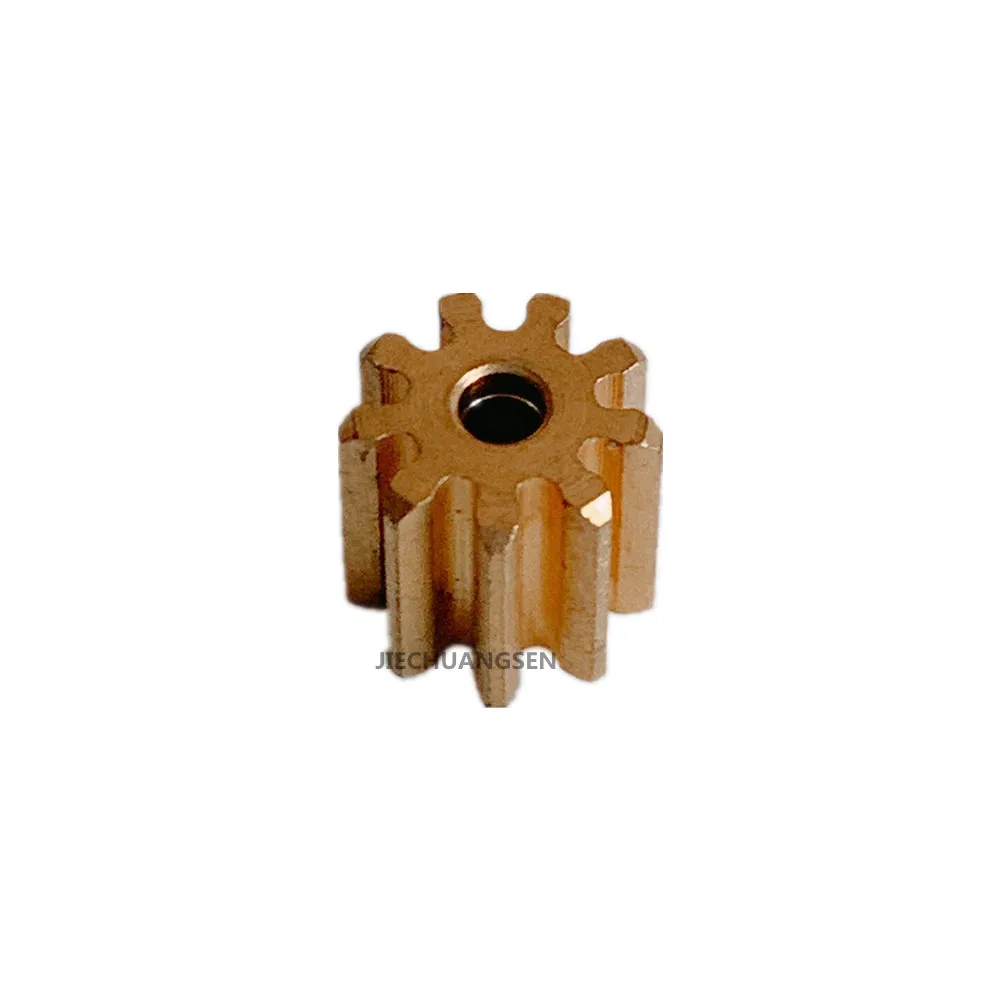 5PCS 0.7M 9T Copper Gear,0.7 Module 9 Teeth Straight Gear For 1.98mm,Thickness 7mm,Outer Diameter 7.7