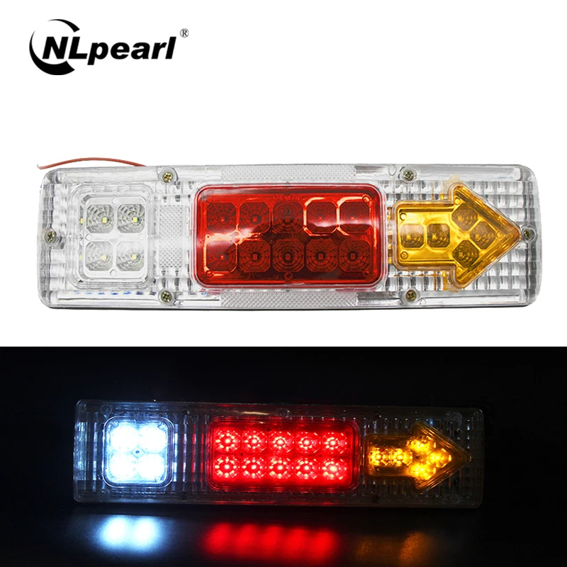 

Nlpearl 19-LED Car Light Assembly Tail Lights Led for Truck Caravans Lorry Waterproof Trailer Lights Turn Signal Lights 12V 24V