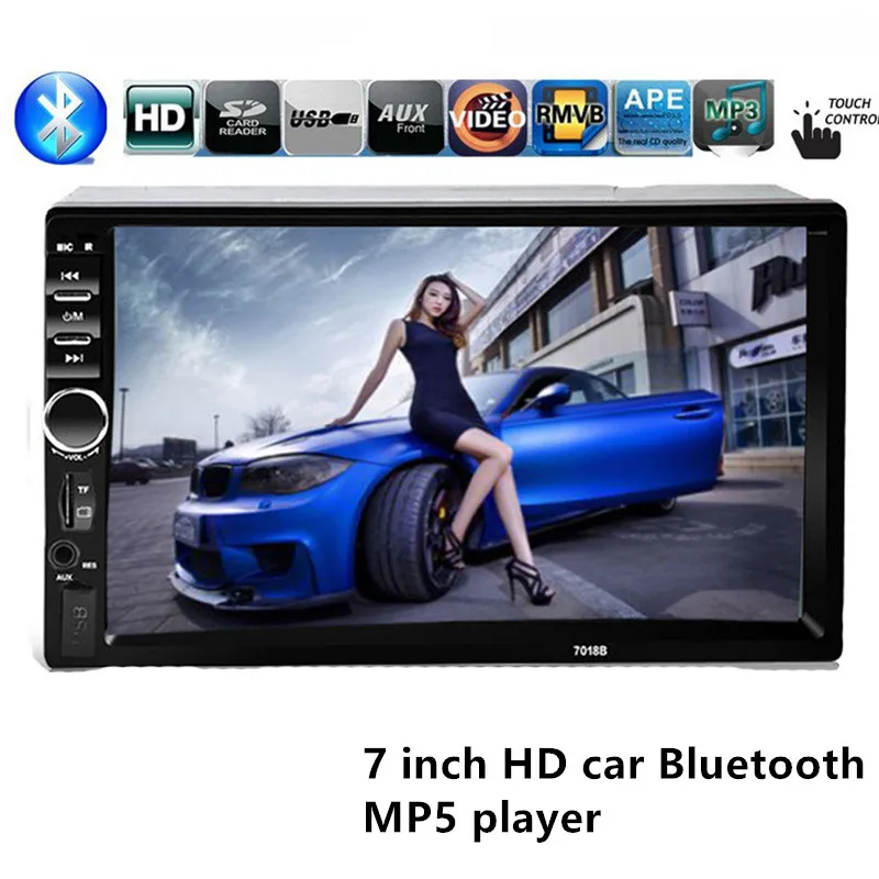 

2 Din Car Radio Bluetooth 2din Car Multimedia Player 7" HD Touch Autoradio MP5 USB Audio Stereo with Rear View Camera aux MP3