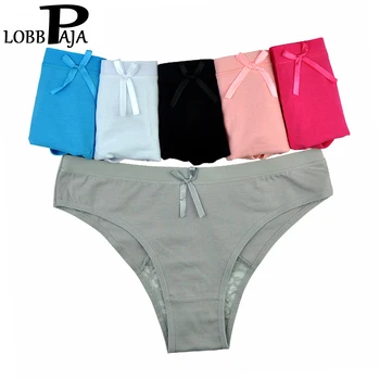 

LOBBPAJA 6 PCS/Lot Woman Underwear Panties Cotton Sexy Lace Half Hips Cover Low Rise Girls Briefs Ladies Knickers for Women 377