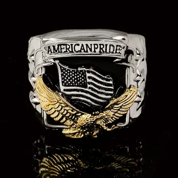 

European and American Retro Domineering Eagle Ring Men and Women Ring Hip Hop Punk Style Jewelry Gold Jewelry