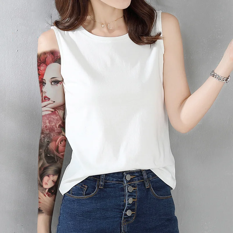 

Original Full Arm Tattoo Sticker Waterproof Environmental Personality Big Picture Flower Arm Tattoo Sticker Can Be Customized