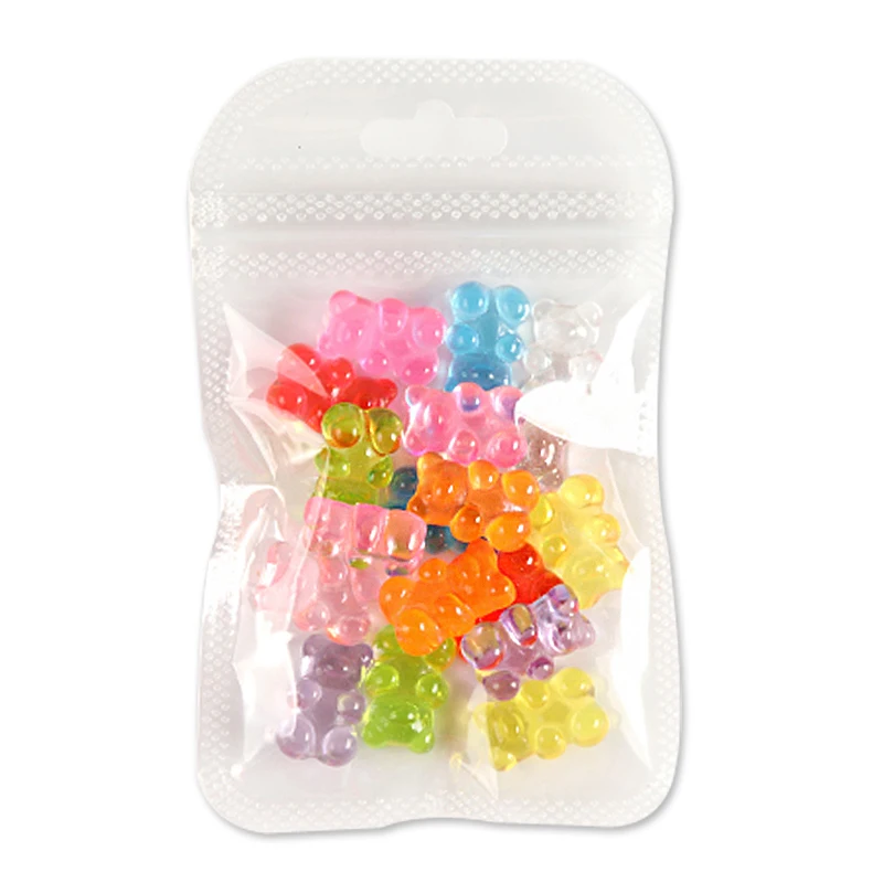 20pcs Jelly Nail Charms Resin Flatbacks Candy Bear Decoration Kawaii Gummy  Bears DIY Craft Accessories Press ON Decor Parts - AliExpress