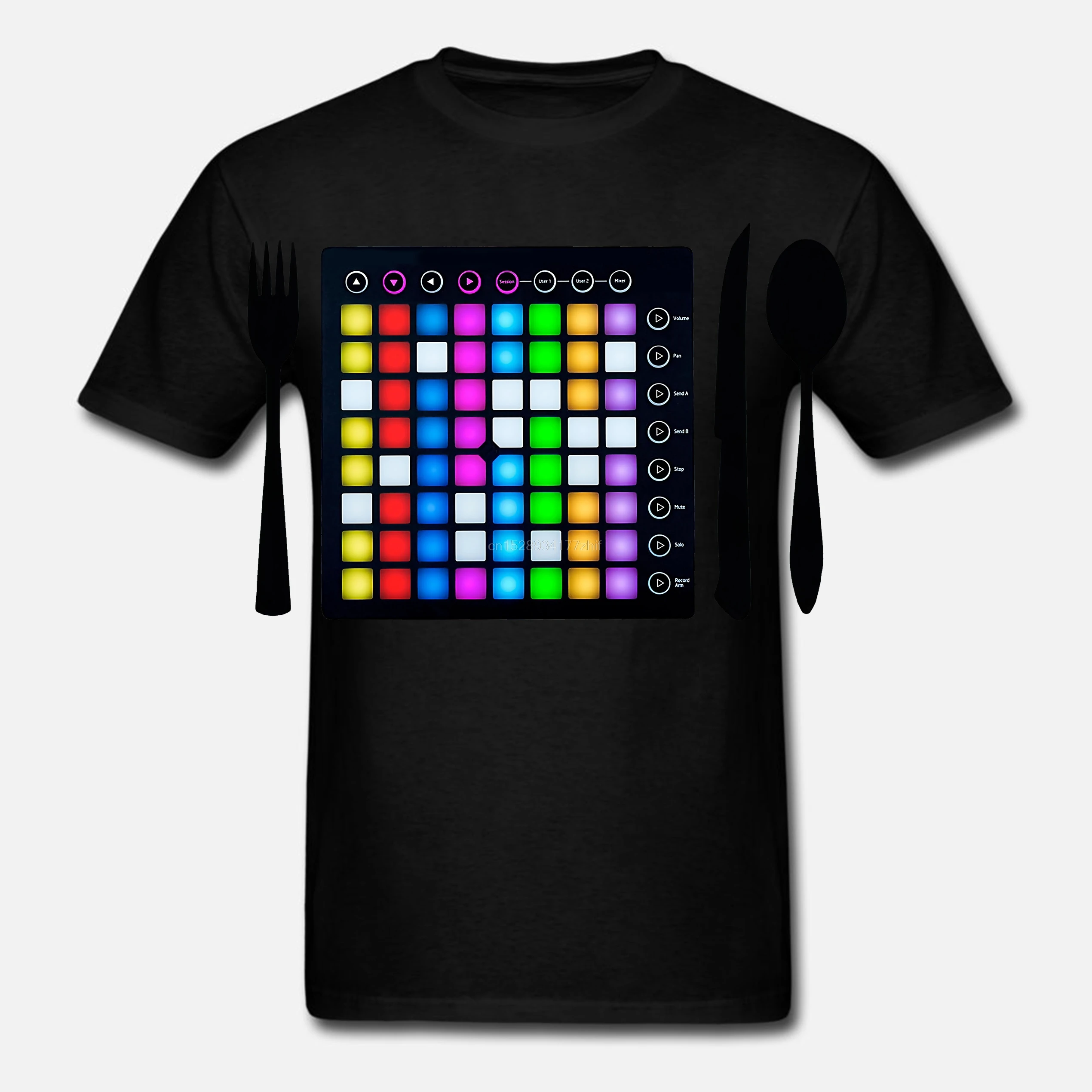 Музыкальная футболка DJ Lunchpad (Ableton Launch Pad Akai от производителя Beat DJ) | Мужская одежда