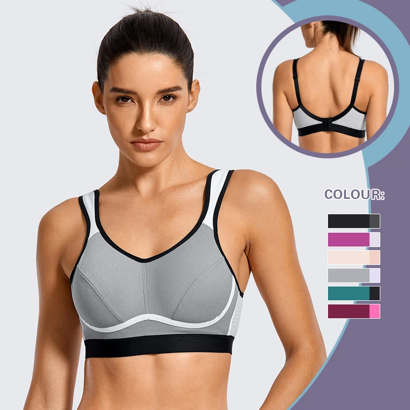 High Impact Full Support Sports Bra, Syrokan Sports Bras