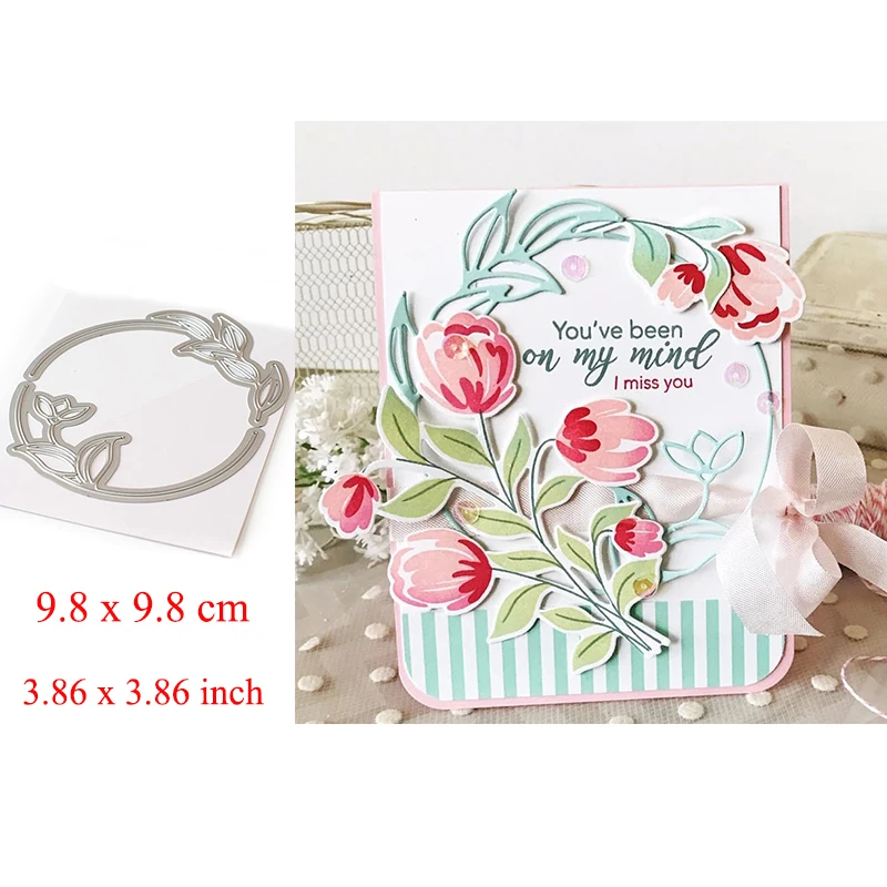 Frame Builder Botanical Circle Cutting Dies Metal Stencils for DIY Scrapbooking Album Paper Cards Craft Decor New 2020 Die | Дом и сад