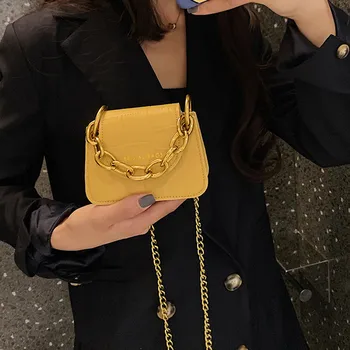 

Women's fashion simple style leather chain bag stone pattern Messenger bag mobile phone bag сумка женская через плечо