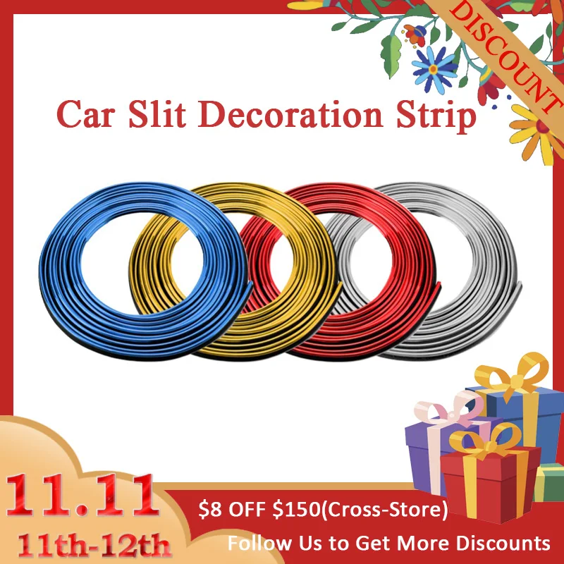 

5 Meters Car Interior Lighting Auto LED Strip Garland EL Wire Rope Tube Line Flexible Neon Light Auto Decorative Lights