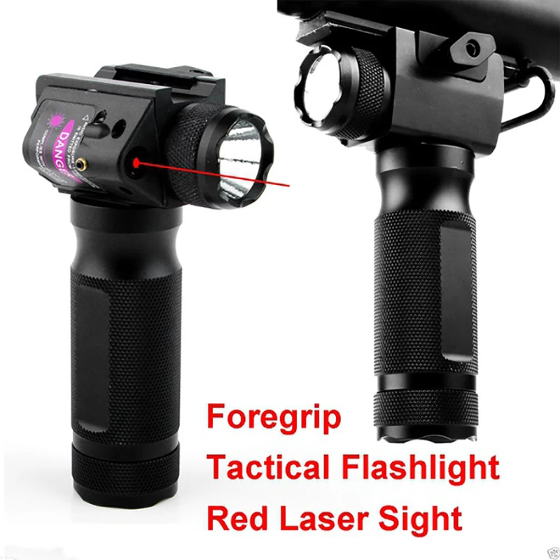 

2 in 1 XANES TL01 650nm Red Laser Sight Foregrip Laser Pointers Flashlight Type Rail Mount Locator Lantern Torch Lamp Spotlights