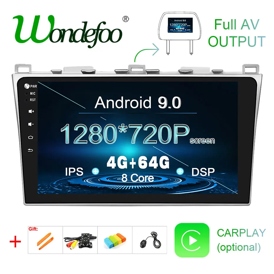 10," PX5 DSP ips 4G 64G Android 9,0 Автомобильный gps для Mazda 6 2008- навигационная поддержка BOSE аудио система без dvd плеера ПК