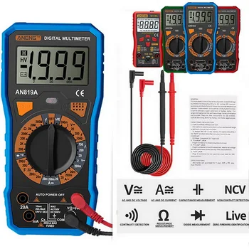 

Digital Multimeter Auto-Ranging Measure Resistance Capacitance Tests Diodes
