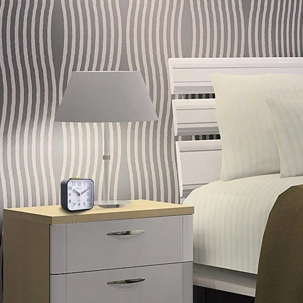 Portable Silent Noctilucence Alarm Clock with Night Light Snooze Function for Kids Table Desktop Beside