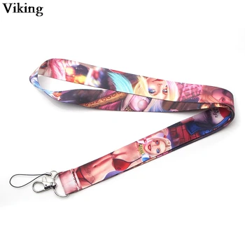 

20pcs/set Cool Clown Lanyards For Keys Cool ID Badge Holder Harley Quinn Neck Strap with Phone Keychains USB Lanyard G0265