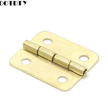 10x Kitchen Cabinet Door 4 Holes Drawer Hinges Jewelry Box Furniture 18x16mm