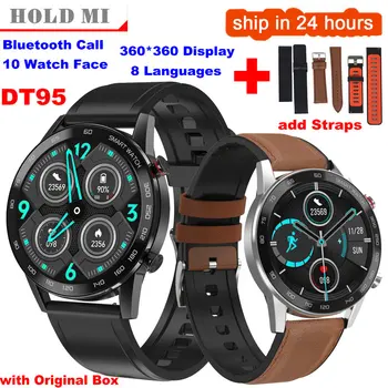 

DT95 Smart Watch Bluetooth Call IP68 Waterproof ECG Heat Rate 360*360 Alarm Sleep VS P16 L13 D78 Smartwatch Business Sports