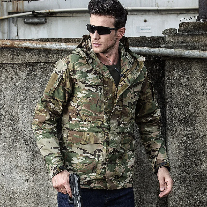 

M75 Autumn Winter Military Field Jackets Coats Men Hooded Waterproof Windproof Tactical Pilot Jacket Male Camo Army Clothing 2XL