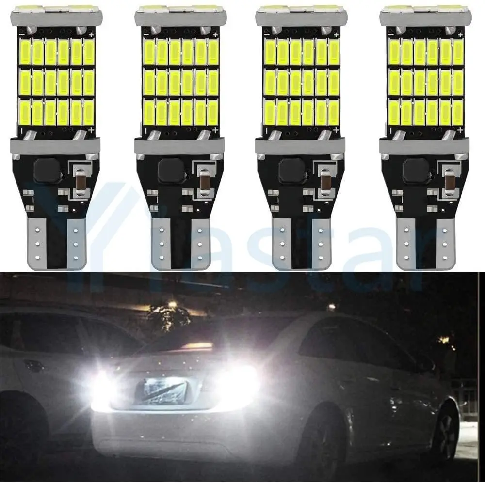 

50/100 шт 921 912 922 T15 W16W T10 Brillant красный белый желтый 12V неполярность Canbus Ошибка Бесплатная 4014 45 шт Chipsets светодиодный