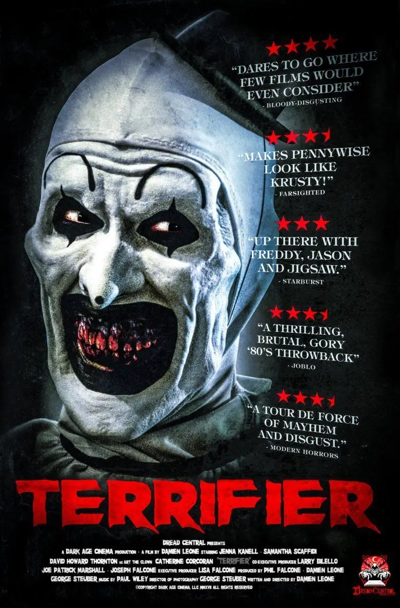 Terrifier (2017) из фильма ужасов Шелковый плакат декоративной живописи 24X36Inch | Дом и сад
