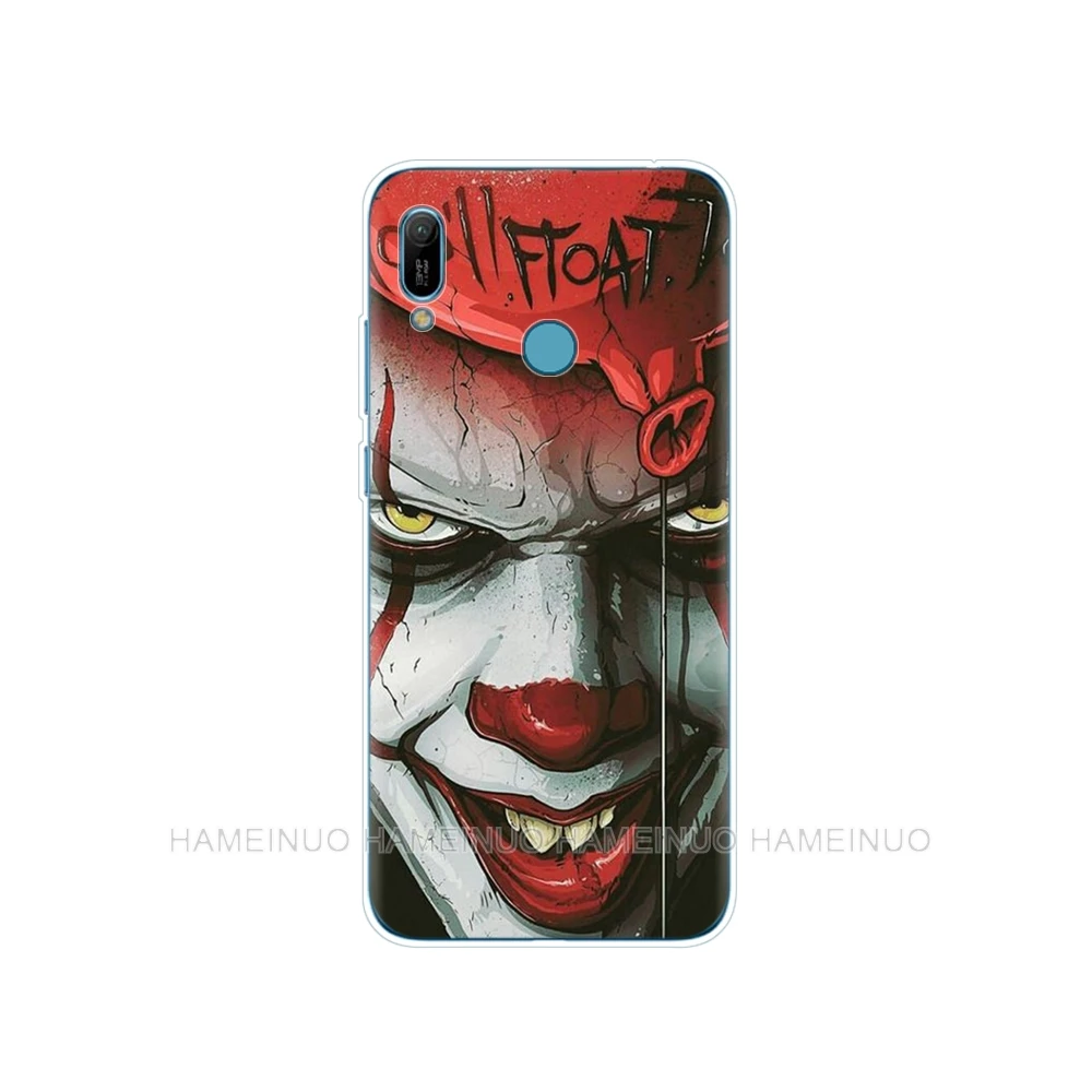 Силиконовый чехол для телефона huawei Y5 Y6 Y7 Y9 PRO PRIME honor 8s 8a 20 LITE PRO 10i view 20 V20 coque The Clown Horror IT