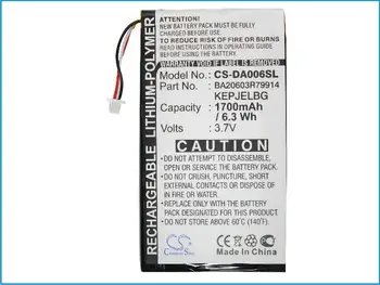 

Cameron Sino Battery forCreative Zen Vision M, Zen Vision M Video Replacement Creative BA20603R79914, DVP-HD0003 1700mAh