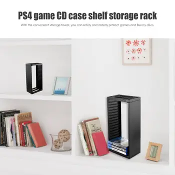 

Universal Game Disc Storage Shelf Showcase Tower CD Game Box Holder Rack Host Disc Storage Bracket for PS4 Slim Pro Parts