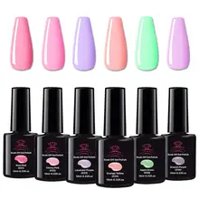 Makartt 6 шт. Комплект гель-лаков для ногтей 10 мл замочить от УФ светодиодный Гель-лак для ногтей P-03