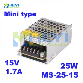 

Mini power supply 85*58*38mm MS-25-15 with single switching output 15V 1.7A 25W Micro power supply
