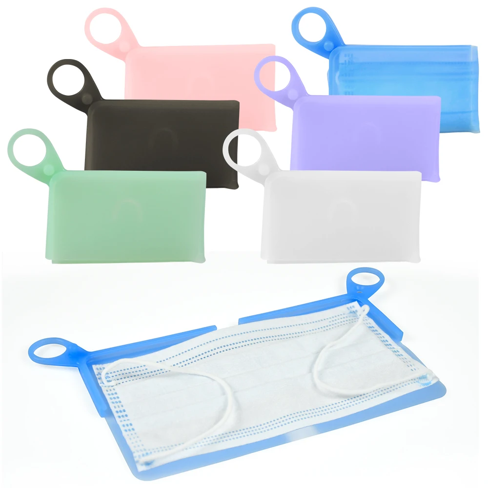 

1PC Reusable Face Mask Storage Case Silicone Dustproof Moisture-Proof Cover Holder Case Storage Bag