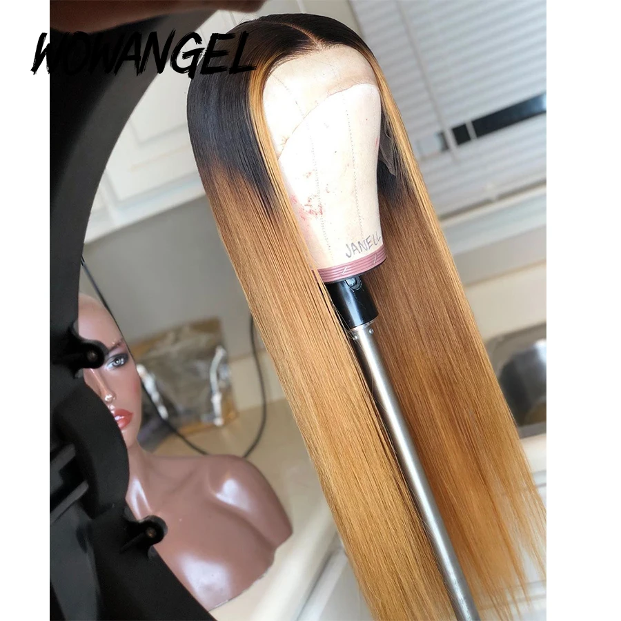

Deep Part Lace Wigs 13*6 Ombre Honey Blonde Lace Front Wig Straight 1b/27 Colored Brazilian Remy 360 Lace Frontal Human Hair Wig