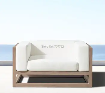 

Patio garden outdoor solid wood 45" sofa club chair furniture